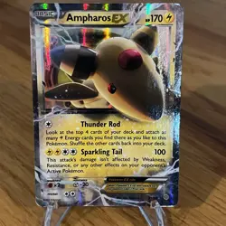 Pokemon Ampharos EX 27/98 XY Ancient Origins Ultra Rare Holo 2015 - Image 1