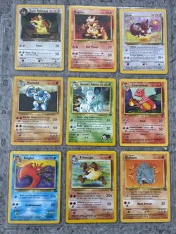 Pokemon Original TCG Cards (Lot of 45 In 9 Holder Sorted Sheets) - Image 1