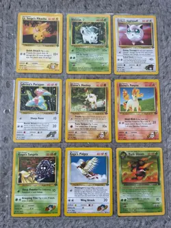 Pokemon Original TCG Cards (Lot of 45 In 9 Holder Sorted Sheets) - Image 4