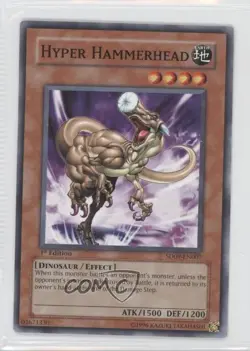 Hyper Hammerhead 1st Ed. YuGiOh Dinosaur's Rage Structure Deck #SD09-EN007 READ - Image 1