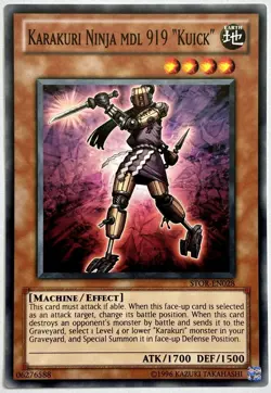 STOR-EN028 Karakuri Ninja mdl 919 "Kuick" - Common 1st Ed Near Mint YuGiOh Card - Image 1