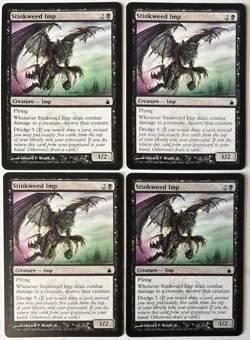 4x Stinkweed Imp Playset - MTG Ravnica: City of Guilds - Black Dredge Golgari - Image 1