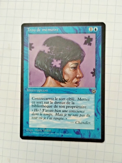 MTG Memory Lapse (Trou de Memoire) French Homelands Reg. - Bit of Edge Wear - Image 2