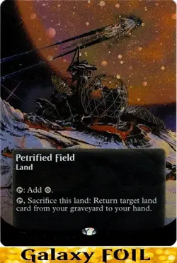 1x - Petrified Field - GALAXY FOIL BORDERLESS - #167 - Stellar Sights - NM MTG - Image 1