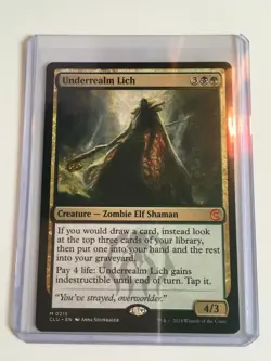 MTG Underrealm Lich Ravnica: Clue Edition Regular Mythic #215 - Image 3