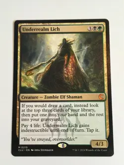 MTG Underrealm Lich Ravnica: Clue Edition Regular Mythic #215 - Image 4