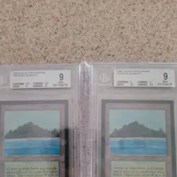 MTG Collector's Edition 1993 Tropical Island BGS 9 Mint x 2 both cards included - Image 3