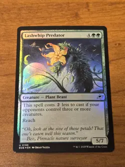 MTG Edge of Eternities - Lashwhip Predator - EOE 195 - FOIL - Image 1