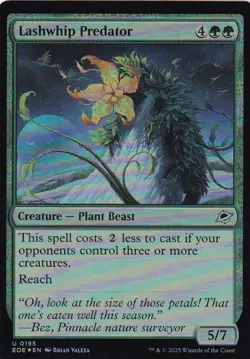 MTG Edge of Eternities - Lashwhip Predator - EOE 195 - FOIL - Image 2