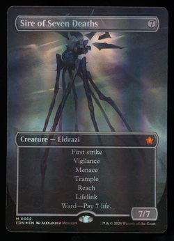 Sire of Seven Deaths - Mana Foil - Borderless - MTG Foundations - RareCo - Image 1