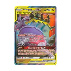 Pokemon SM - Cosmic Eclipse Naganadel & Guzzlord GX (UR) #158/236 (Holo) NM - Image 1