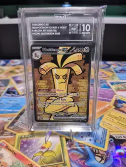 Pokemon TCG Gholdengo ex 252/182 Sv04: Paradox Rift Holo TAG 10 - Image 1