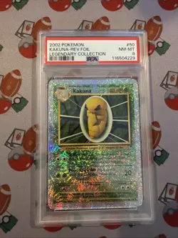 PSA 8 - Pokemon KAKUNA 50/110 Reverse Holo - LEGENDARY COLLECTION - Fireworks - Image 1