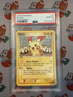 PSA 10- 2004 POKEMON POP SERIES 1 13 PLUSLE - Image 1