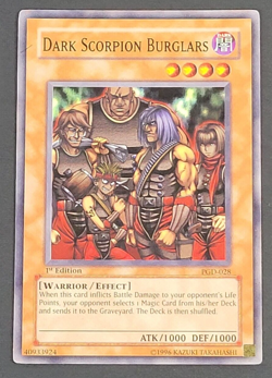 Yugioh TCG - Dark Scorpion Burglars - PGD-028 - LP/NM - 1st Common Monster 2003 - Image 1
