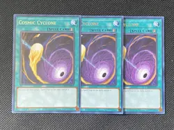 3x YuGiOh! - Cosmic Cyclone TAMA-EN053 Rare 1st Edition Near Mint - Image 1