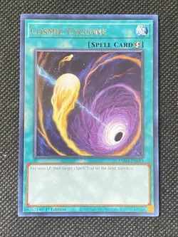 3x YuGiOh! - Cosmic Cyclone TAMA-EN053 Rare 1st Edition Near Mint - Image 2