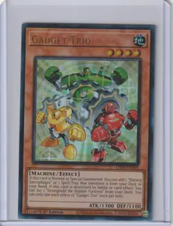 Yugioh LEDE-EN004 Gadget Trio - Ultra Rare 1st Edition - Image 1