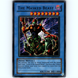 Yugioh The Masked Beast DB1-EN214 Unlimited Super Rare Holo - NM 💎 - Image 1