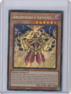 Yugioh BLTR-EN046 Archfiend’s Advent - Secret Rare 1st Edition - Image 1