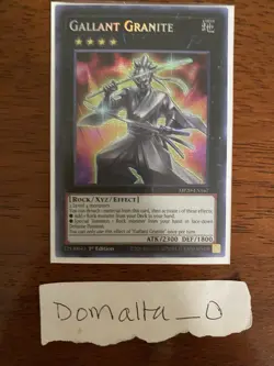 Yugioh Gallant Granite MP20-EN167 Prismatic Secret Rare 1st Edition NM/VLP - Image 1