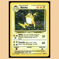 Raichu #14 1999 Classic - Base Set Stage 1/Rare Holo Pokemon Card EX - Image 1