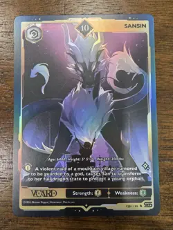 VCard TCG Rising Stars Sansin Holo 10 1st First Edition Card Gamersupps - Image 1