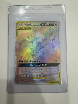 Moltres & Zapdos & Articuno GX 69/68 Hidden Fates Rainbow Rare Pokemon Card NM - Image 1