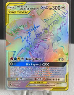 Moltres & Zapdos & Articuno GX 69/68 Hidden Fates Rainbow Rare Pokemon Card NM - Image 1