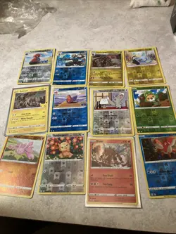Pokemon Reverse Hollow Card Lot 12 Cards - Image 1