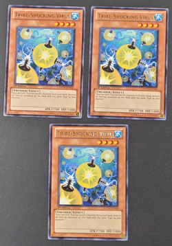 Yugioh TCG - 3x Tribe Shocking Virus - PHSW-EN034 - NM/LP - 1st Ed - Rare - 2011 - Image 1