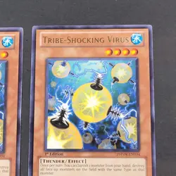 Yugioh TCG - 3x Tribe Shocking Virus - PHSW-EN034 - NM/LP - 1st Ed - Rare - 2011 - Image 4
