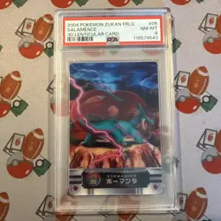 Pokemon PSA 8 Salamence 3D Zukancard Carddass Lenticular Card 2004 Japanese - Image 1