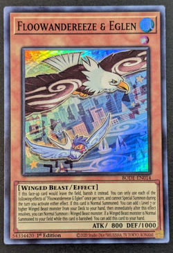 Yugioh TCG - 1x Floowandereeze & Eglen - BODE-EN014 - NM - 1st Ed. - Super Rare - Image 1