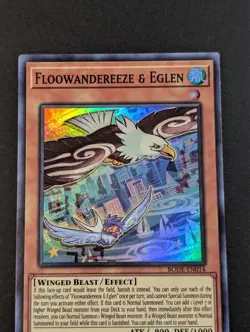 Yugioh TCG - 1x Floowandereeze & Eglen - BODE-EN014 - NM - 1st Ed. - Super Rare - Image 3