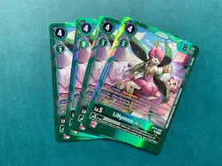 Lillymon ACE BT14-049 Playset Blast Ace Digimon Card Game x4 - Image 1