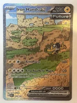 Pokemon TCG Iron Hands EX Paradox Rift Holo Card 248/182 Near Mint Condition - Image 1