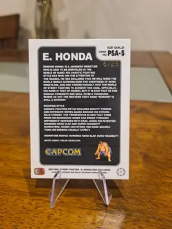 PSA Street Fighter Champion Edition Promo Card - E. Honda Gold Ice - Serial 5/25 - Image 2