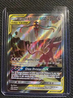 Pokemon Espeon & Deoxys GX SM240 Holo Tag Team Promo Card - Image 1