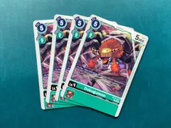 Dokugumon BT14-047 Playset Blast Ace Digimon Card Game x4 - Image 1