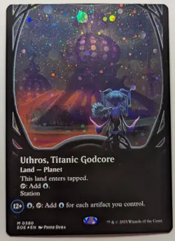 UTHROS, TITANIC GODCORE Borderless Galaxy Foil Edge of Eternities - MTG - Image 1
