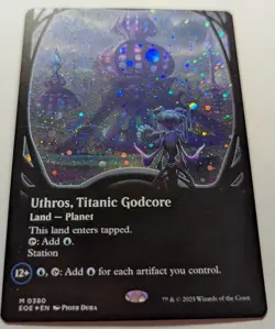 UTHROS, TITANIC GODCORE Borderless Galaxy Foil Edge of Eternities - MTG - Image 2