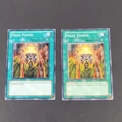 Yugioh TCG - 2x Mage Power - SD6-EN022 + SDDL-EN024 - LP - 1st Edition - 2006 - Image 2