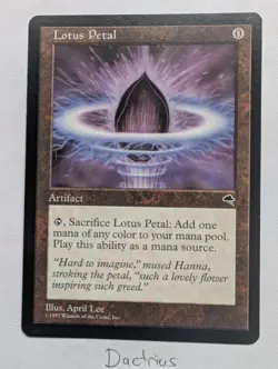Lotus Petal - Tempest - MtG - Image 1