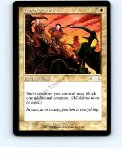 High Ground [x2] White #7 Uncommon Exodus MTG NP Near Mint or Better - Image 1