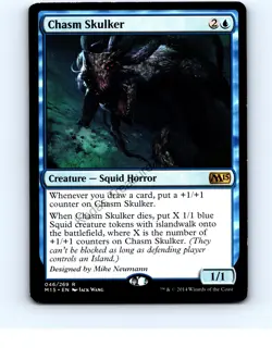 Chasm Skulker #46 Rare Magic 2015 (M15) MTG LP Exc+/NM - Image 1