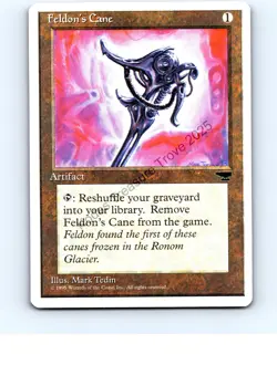 Feldon's Cane Artifact Uncommon Antiquities MTG LP (creased back) - Image 1