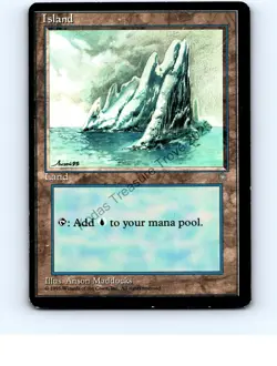 Island (334) #334 Land Ice Age MTG LP Exc/Exc+ - Image 1
