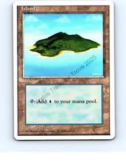 Island (B) #178 Land Fourth Edition MTG NP Near Mint or Better - Image 1