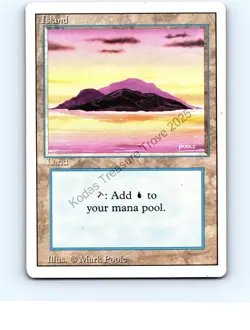 Island (A) # Land Unlimited Edition MTG LP Exc+/NM - Image 1